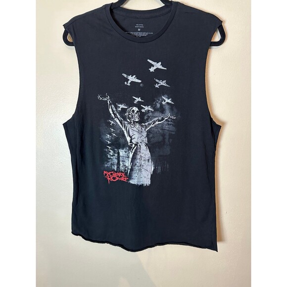 Hot Topic Other - My Chemical Romance Airplane Muscle Tee Medium Cutoff Graphic T-Shirt MCR